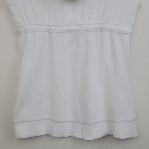 NWT Justice White Hoodie Cap Sleeve Bling Top L 14 - Picture 13 of 16